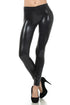 Leggings elásticos metálicos brillantes con efecto mojado líquido sin pies de Sakkas