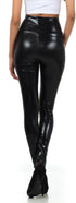 Leggings elásticos de cintura alta con efecto metalizado líquido brillante de Sakkas - Fabricados en EE. UU.
