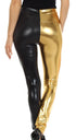 Leggings elásticos de cintura alta con efecto metalizado líquido brillante de Sakkas - Fabricados en EE. UU.