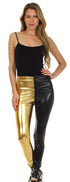 Leggings elásticos de cintura alta con efecto metalizado líquido brillante de Sakkas - Fabricados en EE. UU.