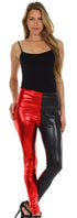 Leggings elásticos de cintura alta con efecto metalizado líquido brillante de Sakkas - Fabricados en EE. UU.