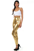 Leggings elásticos de cintura alta con efecto metalizado líquido brillante de Sakkas - Fabricados en EE. UU.