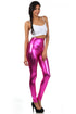 Leggings elásticos de cintura alta con efecto metalizado líquido brillante de Sakkas - Fabricados en EE. UU.