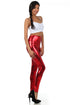 Leggings elásticos de cintura alta con efecto metalizado líquido brillante de Sakkas - Fabricados en EE. UU.