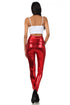 Leggings elásticos de cintura alta con efecto metalizado líquido brillante de Sakkas - Fabricados en EE. UU.