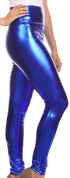 Leggings elásticos de cintura alta con efecto metalizado líquido brillante de Sakkas - Fabricados en EE. UU.
