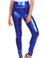 Leggings elásticos de cintura alta con efecto metalizado líquido brillante de Sakkas - Fabricados en EE. UU.
