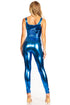Leggings elásticos de cintura alta con efecto metalizado líquido brillante de Sakkas - Fabricados en EE. UU.