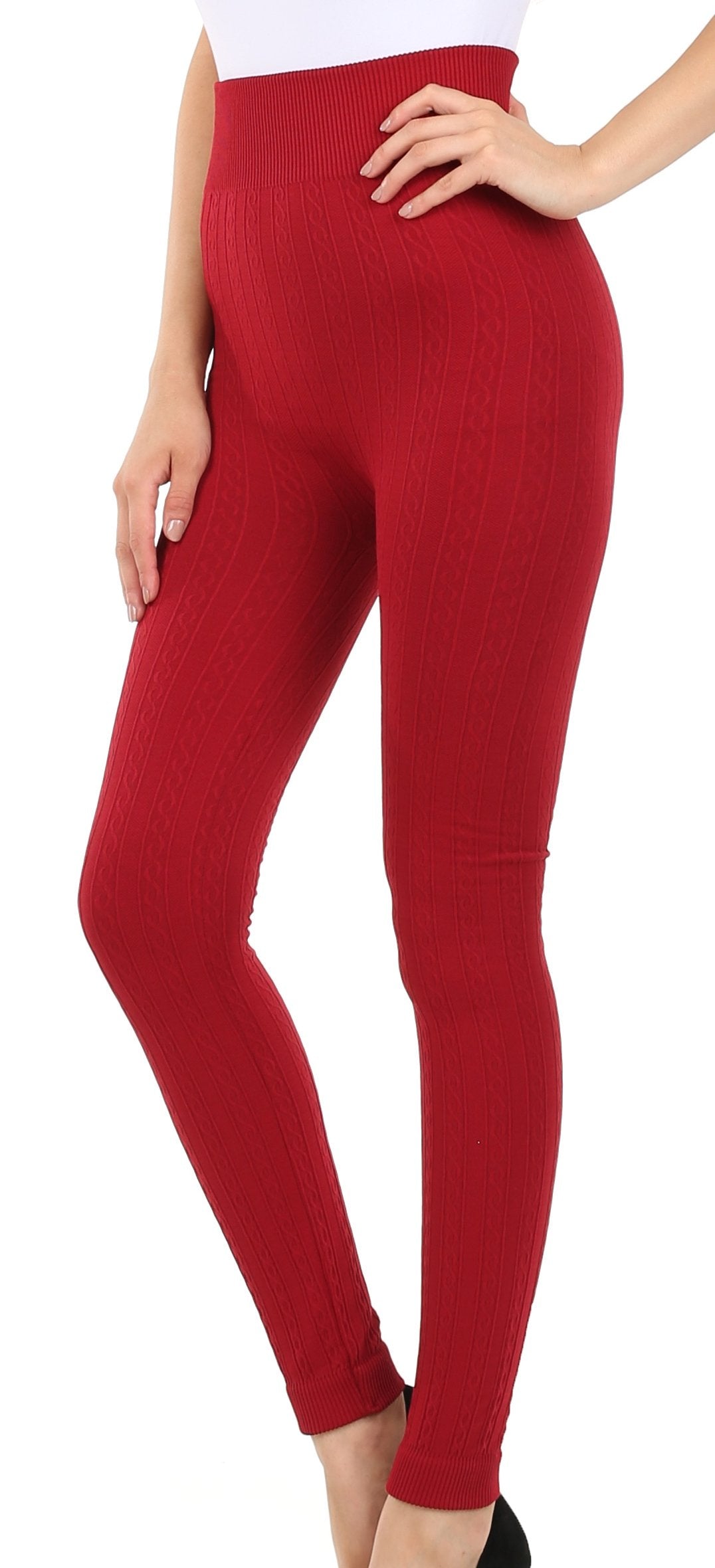 Leggings Sakkas de punto cable con forro polar