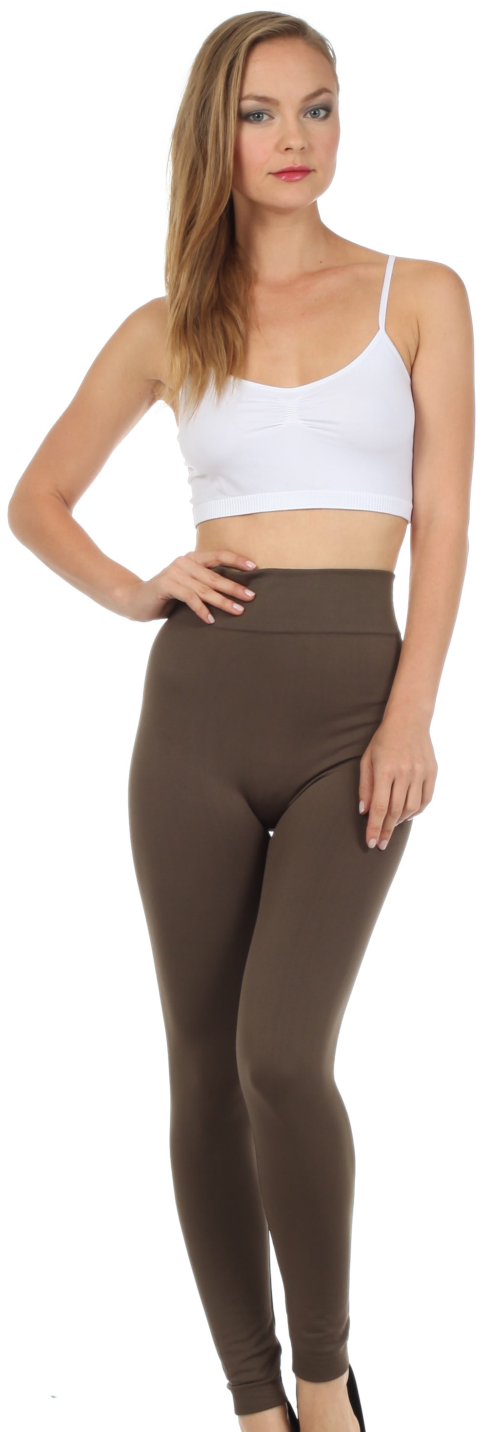 Leggings Sakkas de cintura alta con forro polar suave y cálido