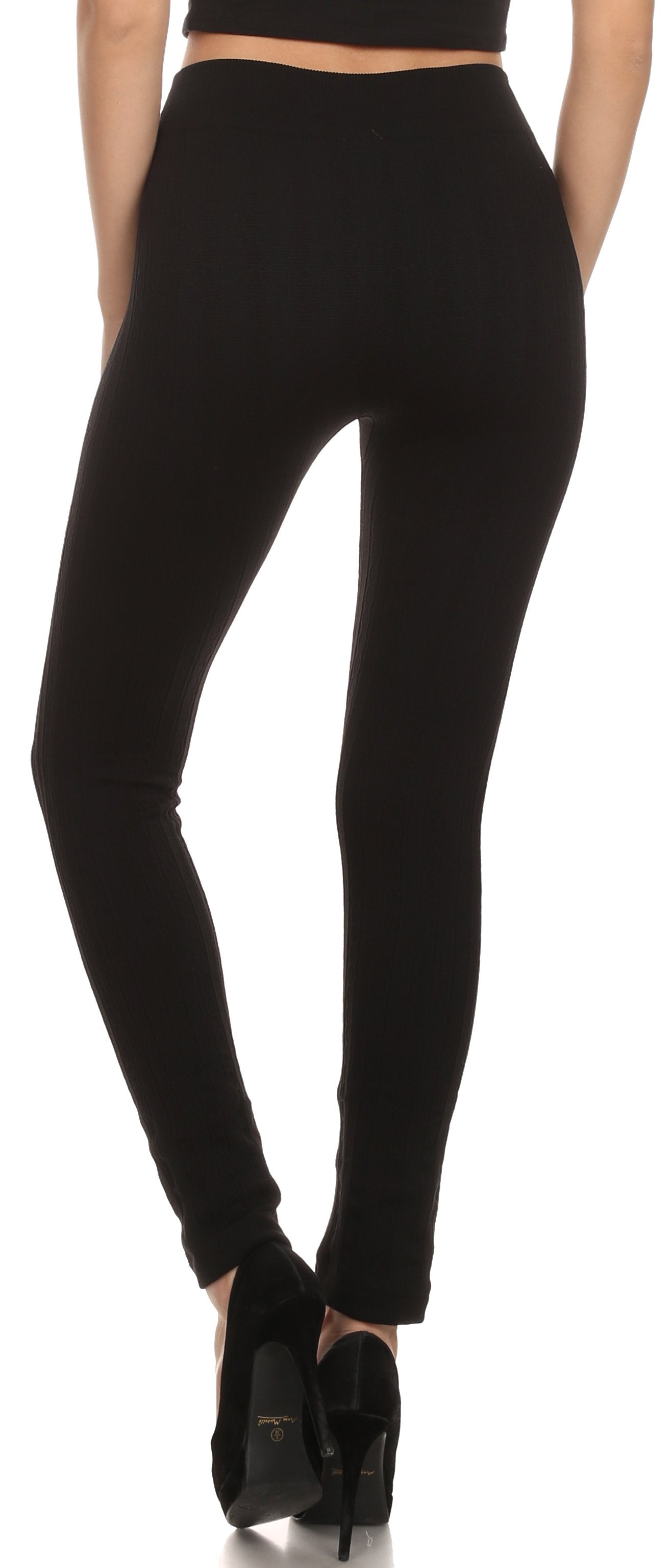 Leggings Sakkas de punto cable con forro polar