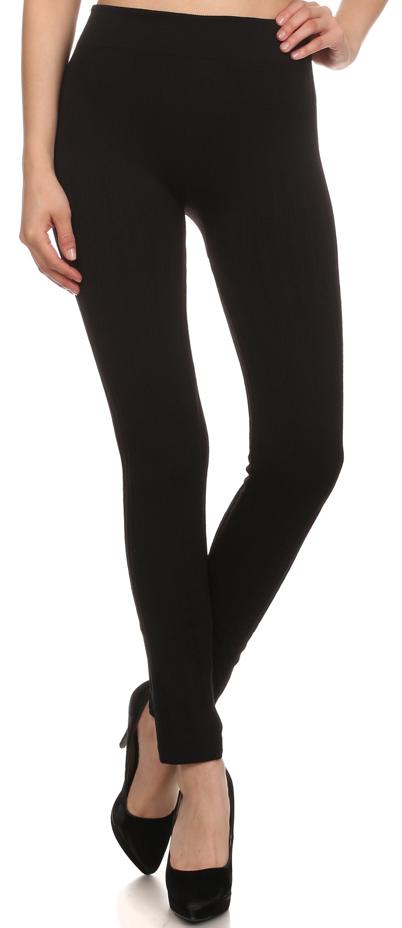 Leggings Sakkas de punto cable con forro polar