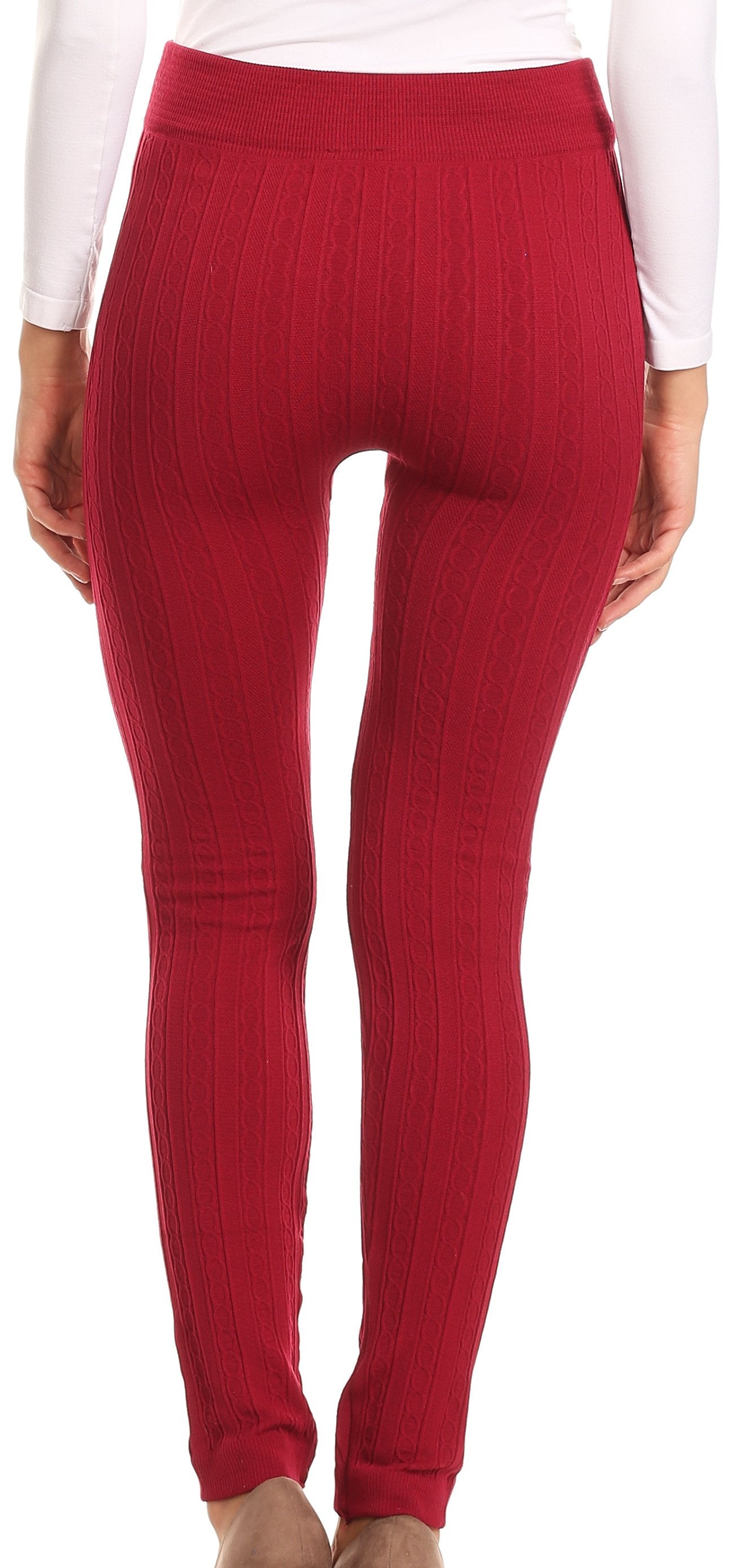 Leggings Sakkas de punto cable con forro polar