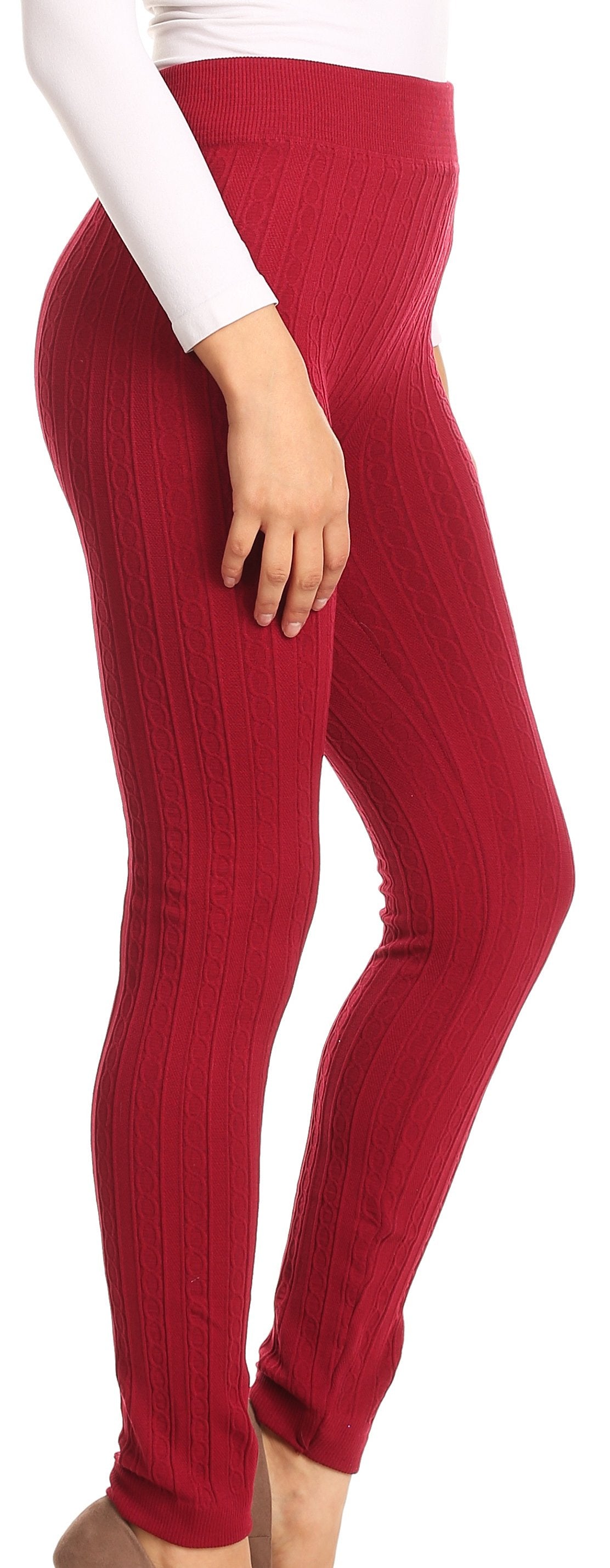 Leggings Sakkas de punto cable con forro polar