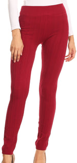 Leggings Sakkas de punto cable con forro polar
