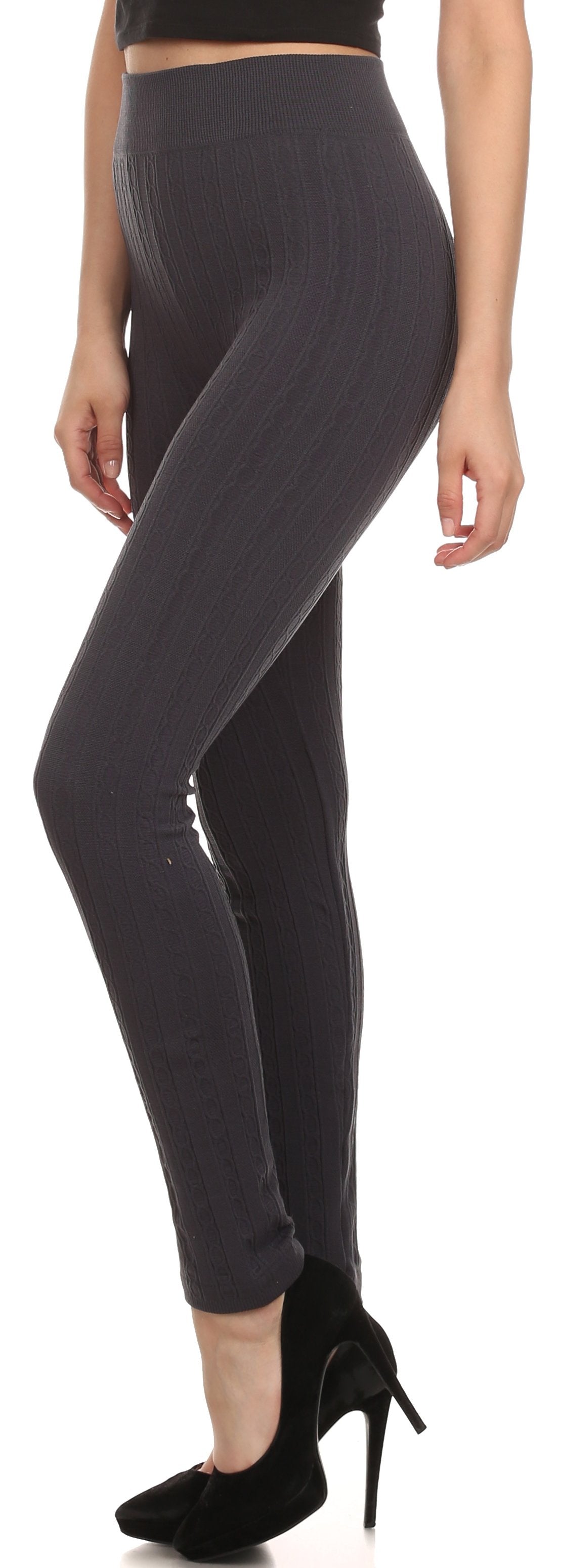 Leggings Sakkas de punto cable con forro polar