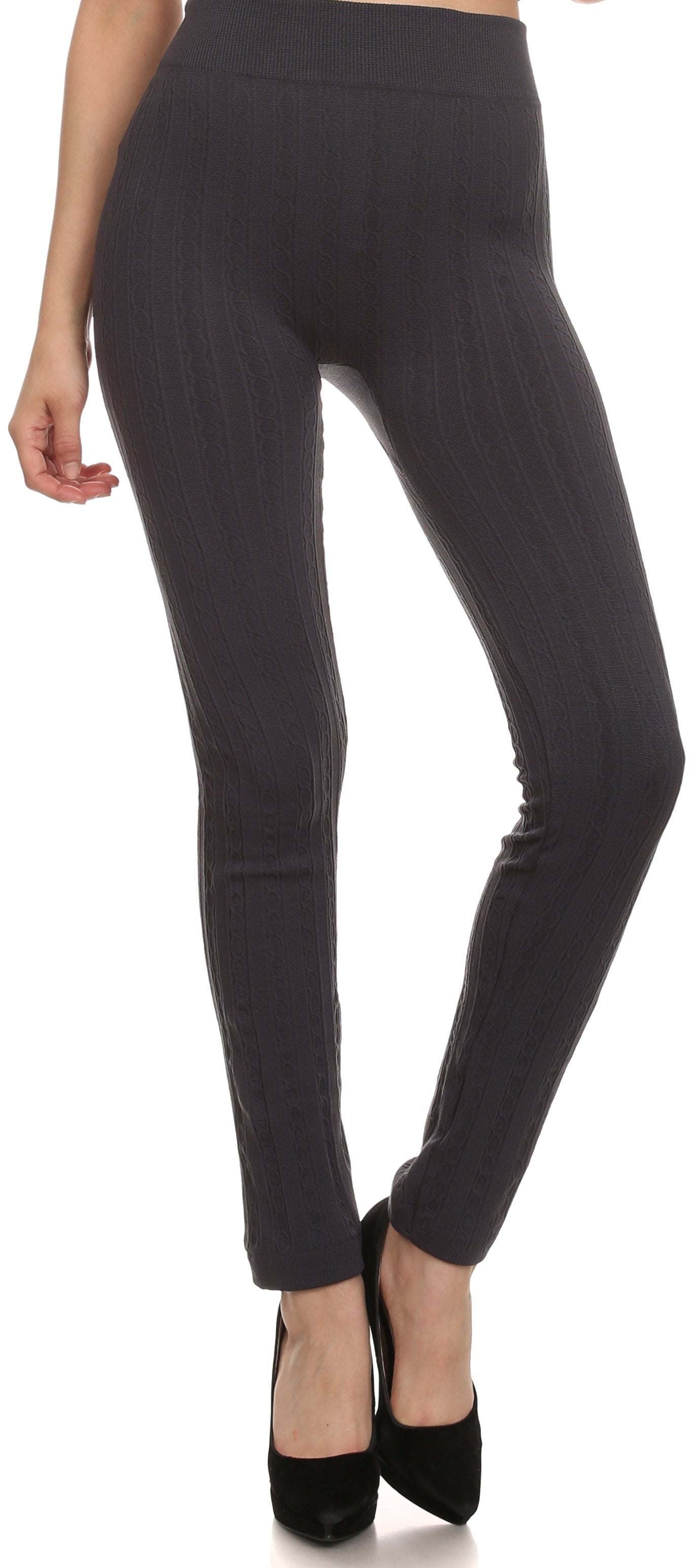 Leggings Sakkas de punto cable con forro polar