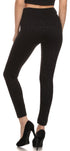 Leggings Sakkas de cintura alta con forro polar suave y estampado para mujer