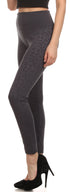 Leggings Sakkas de cintura alta con forro polar suave y estampado para mujer