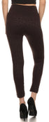 Leggings Sakkas de cintura alta con forro polar suave y estampado para mujer