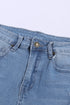 Fashionable Distressed Denim Shorts, Frayed Hem