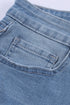 Fashionable Distressed Denim Shorts, Frayed Hem
