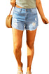 Stylish High Waist Distressed Denim Shorts