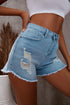 Stylish High Waist Distressed Denim Shorts