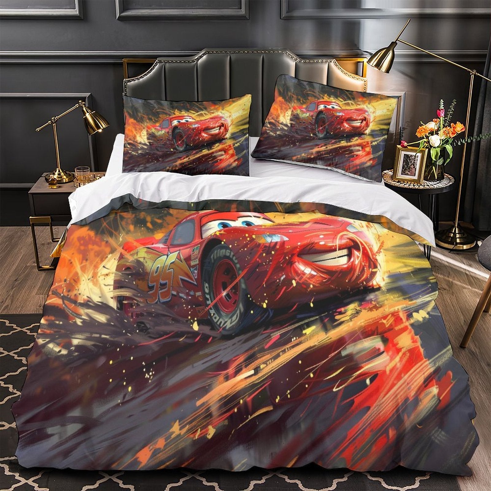Lightning McQueen Duvet Cover Pattern Bedding Set Without Filler