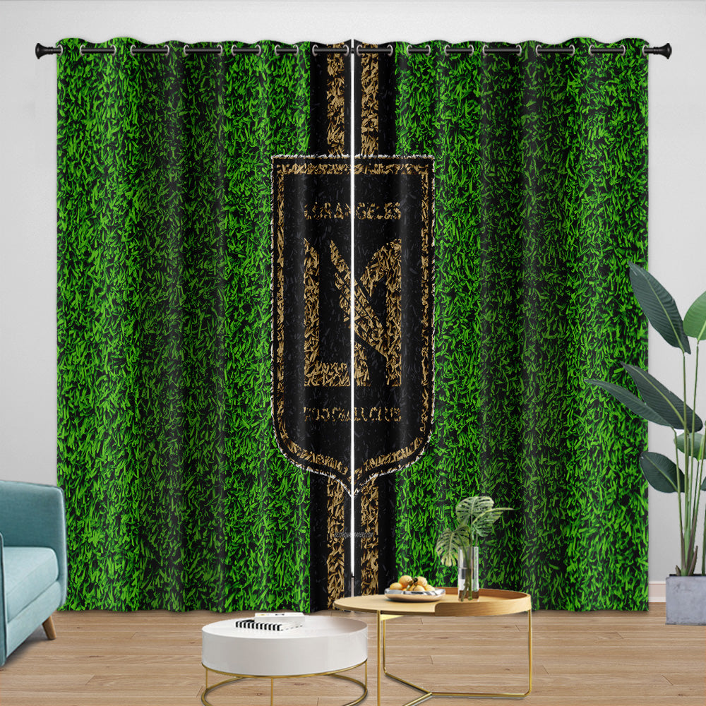 Los Angeles FC Curtains Blackout Window Drapes Room Decoration