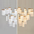 12 Lights -Luxury modern LED chandelier for staircase, lobby, living room, stairwell