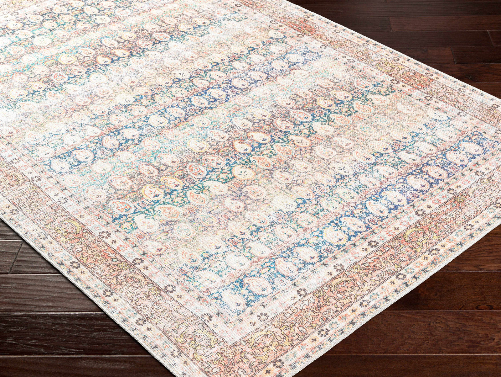 Alfombra lavable desgastada Maligaya de color óxido - Liquidación