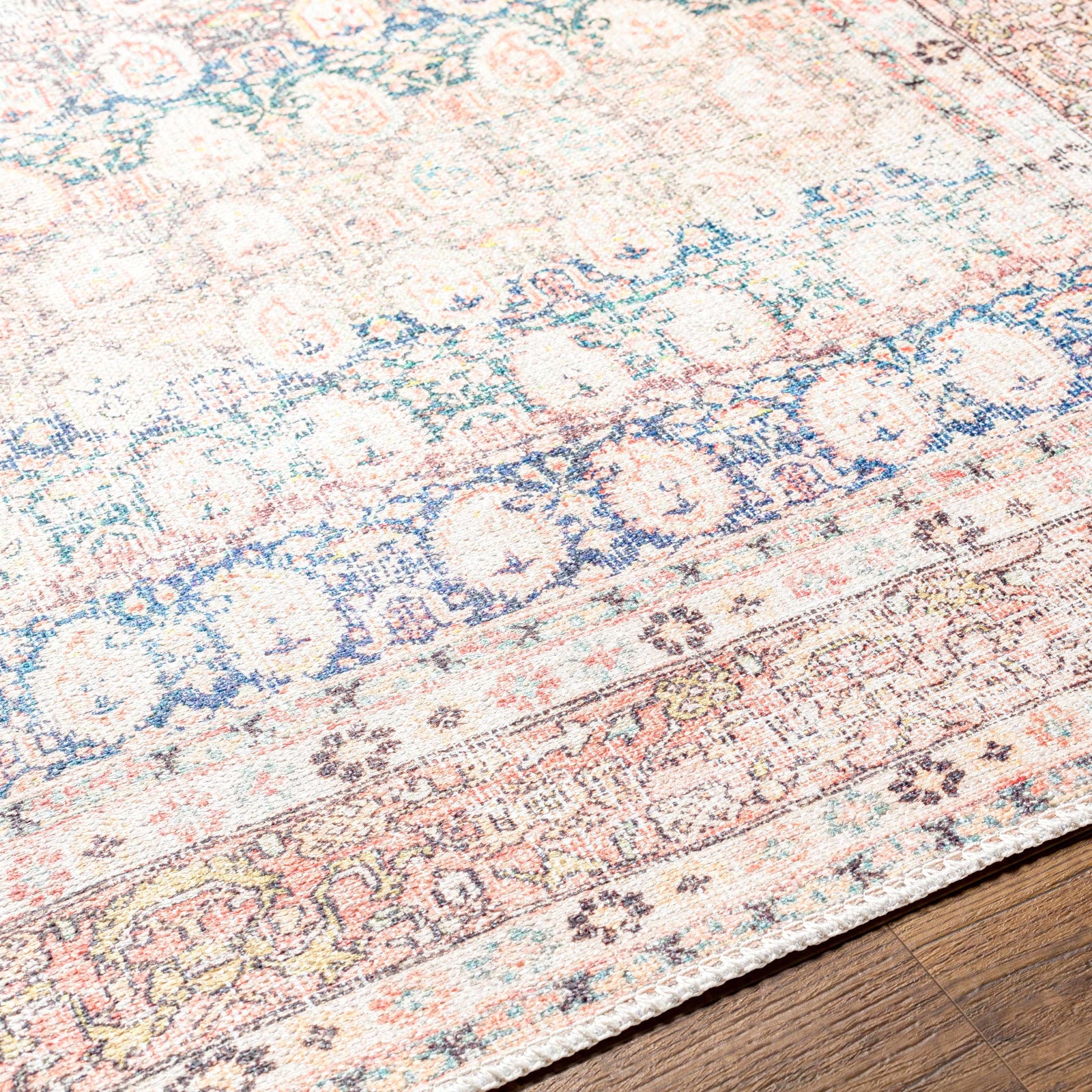 Alfombra lavable desgastada Maligaya de color óxido - Liquidación