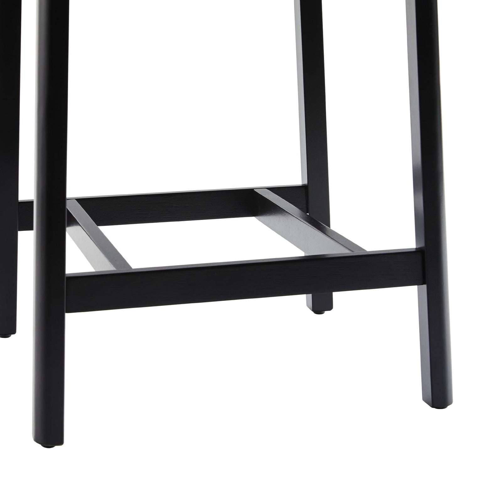 Taburete minimalista de madera maciza, juego de 2