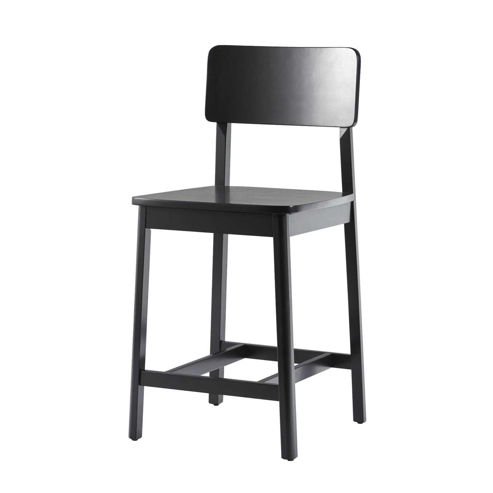 Taburete minimalista de madera maciza, juego de 2