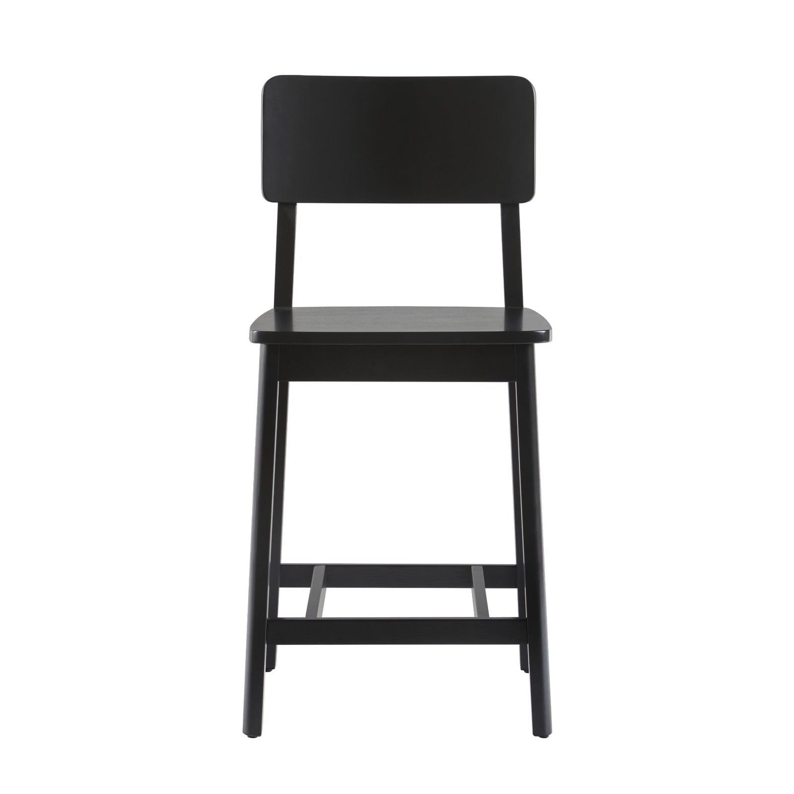 Taburete minimalista de madera maciza, juego de 2
