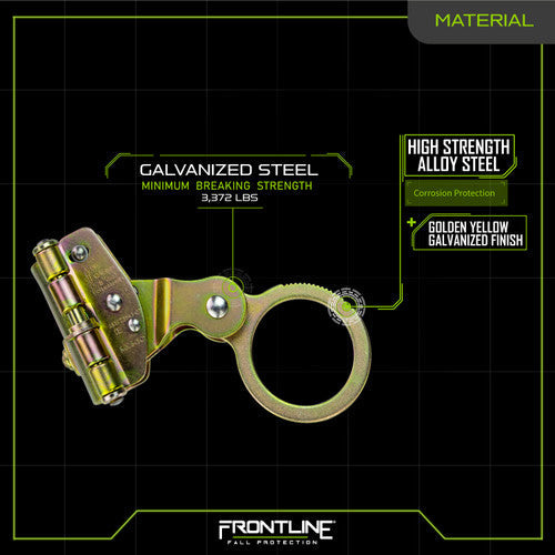 Pinza de cuerda con seguimiento automático RGSS58 de Frontline para cuerda salvavidas de 5/8"