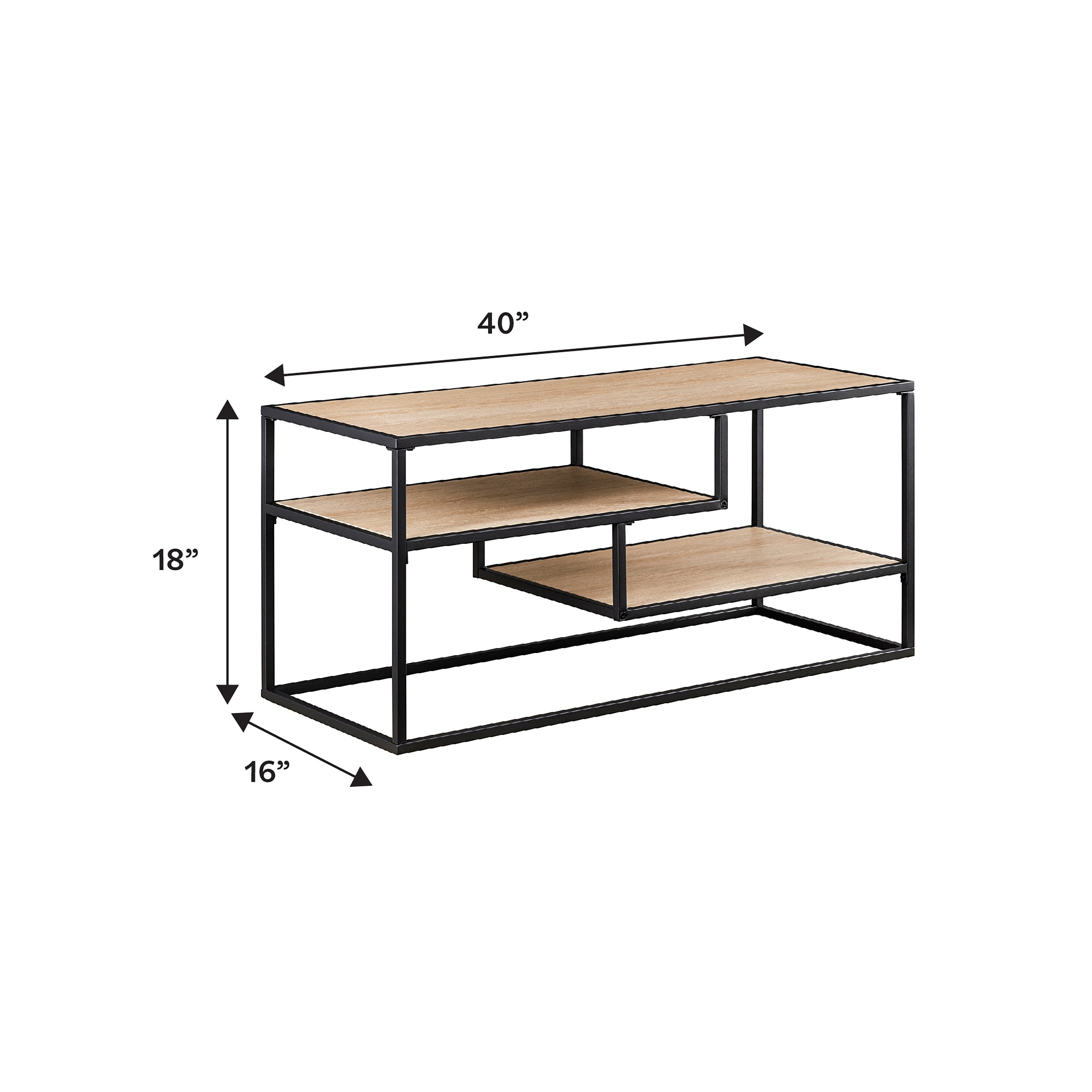 Mueble de TV de metal contemporáneo Maya de 40"