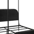 Cama Queen con dosel de madera y metal estilo moderno Metro