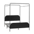 Cama Queen con dosel de madera y metal estilo moderno Metro