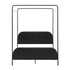Cama Queen con dosel de madera y metal estilo moderno Metro