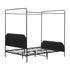 Cama Queen con dosel de madera y metal estilo moderno Metro