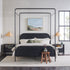 Cama Queen con dosel de madera y metal estilo moderno Metro