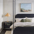 Cama Queen con dosel de madera y metal estilo moderno Metro