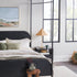Cama Queen con dosel de madera y metal estilo moderno Metro