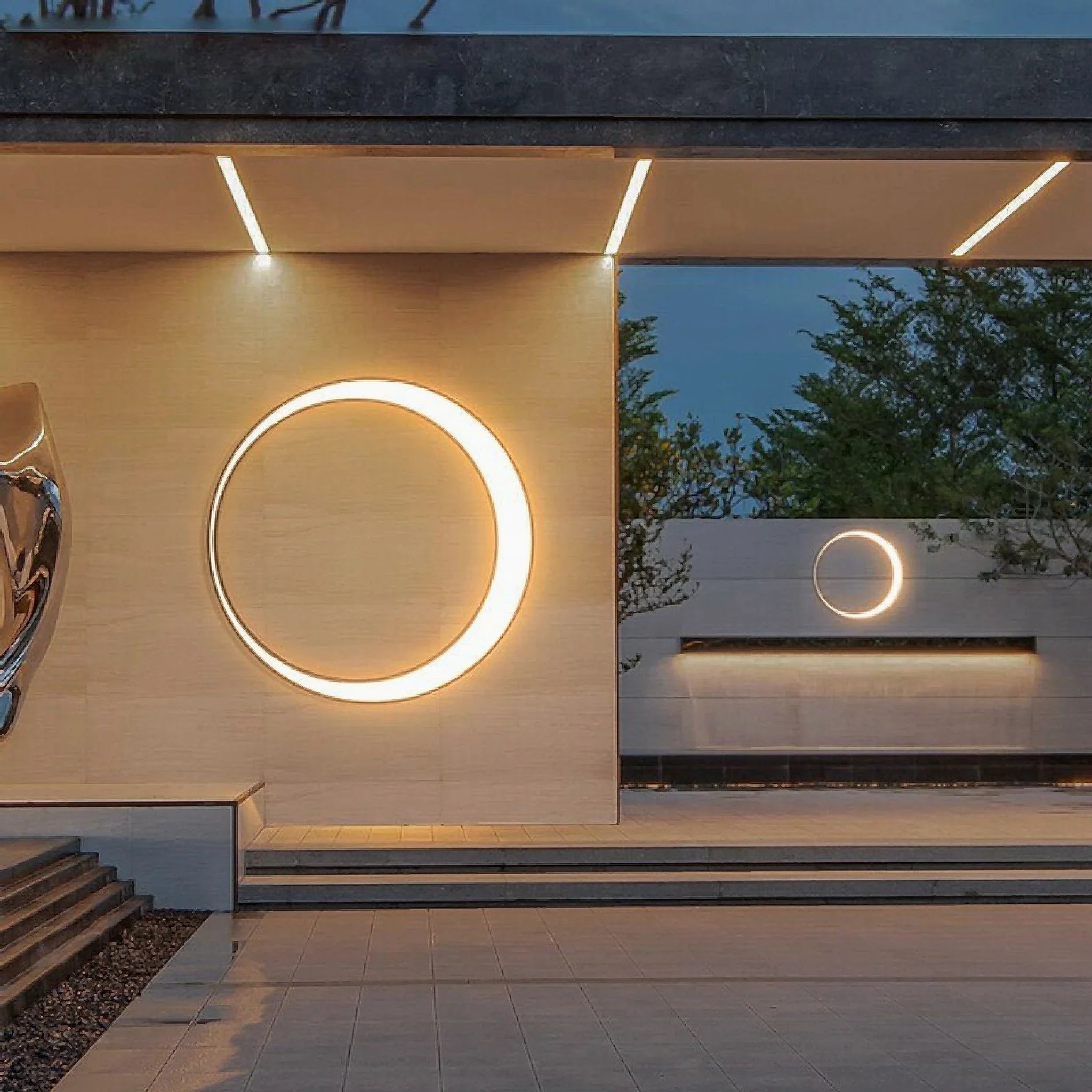 Lámpara de pared de luna impermeable para exteriores Albino para jardín