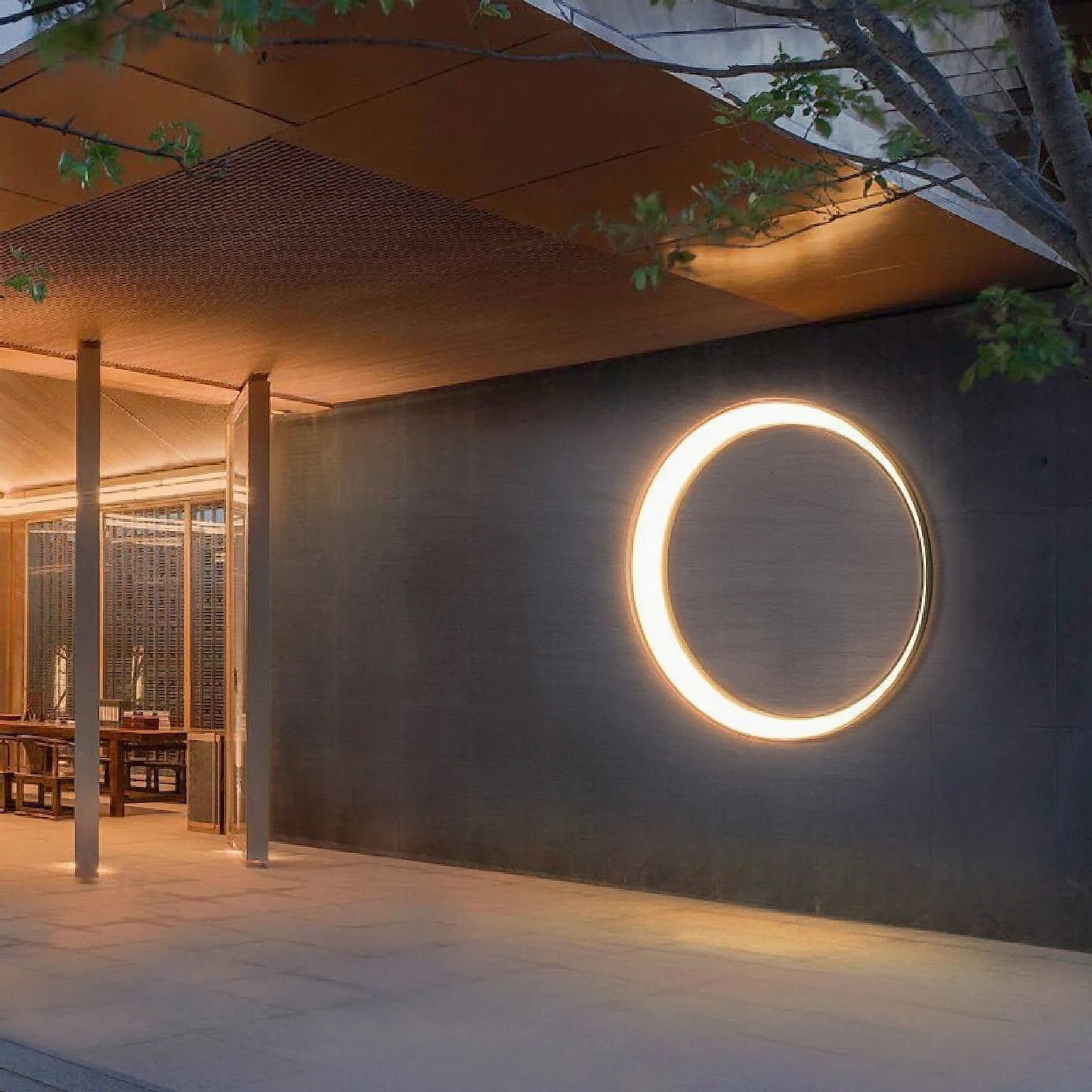 Lámpara de pared de luna impermeable para exteriores Albino para jardín