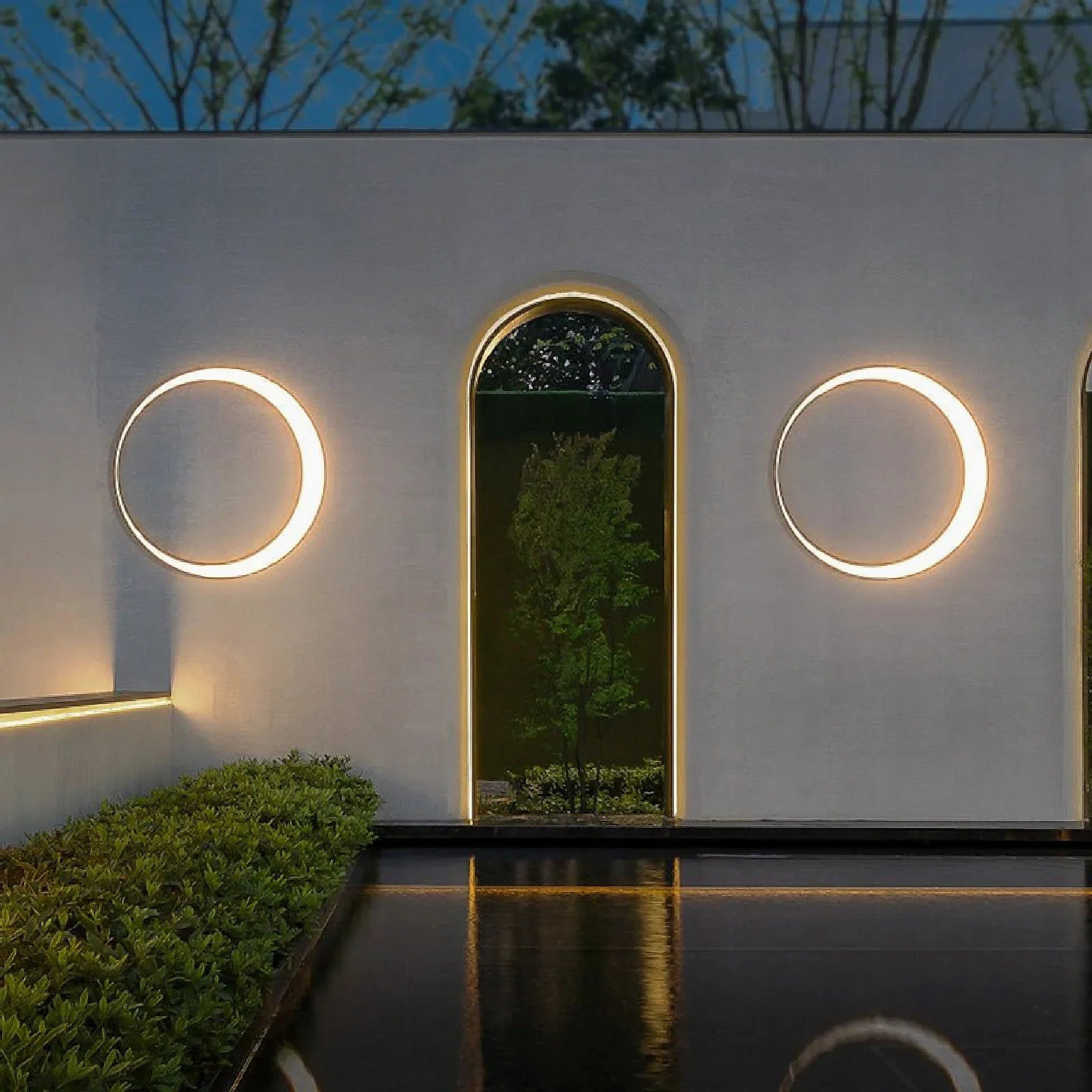 Lámpara de pared de luna impermeable para exteriores Albino para jardín