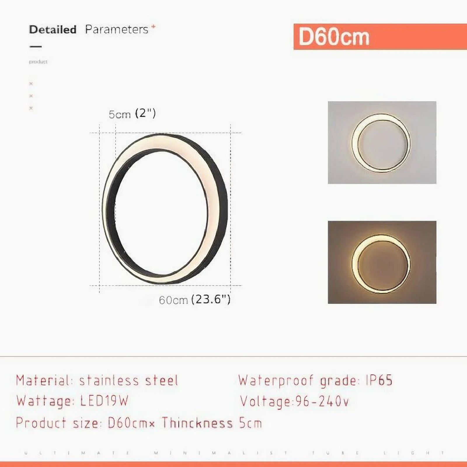 Lámpara de pared de luna impermeable para exteriores Albino para jardín