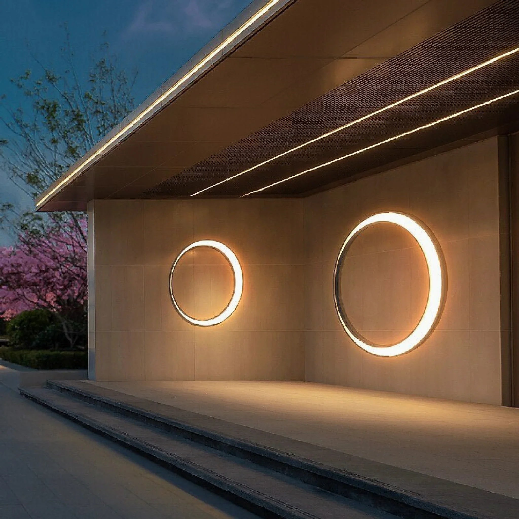Lámpara de pared de luna impermeable para exteriores Albino para jardín